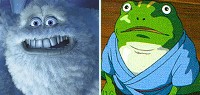 Yeti in Monsters Inc / Aogaeru in Spirited Away